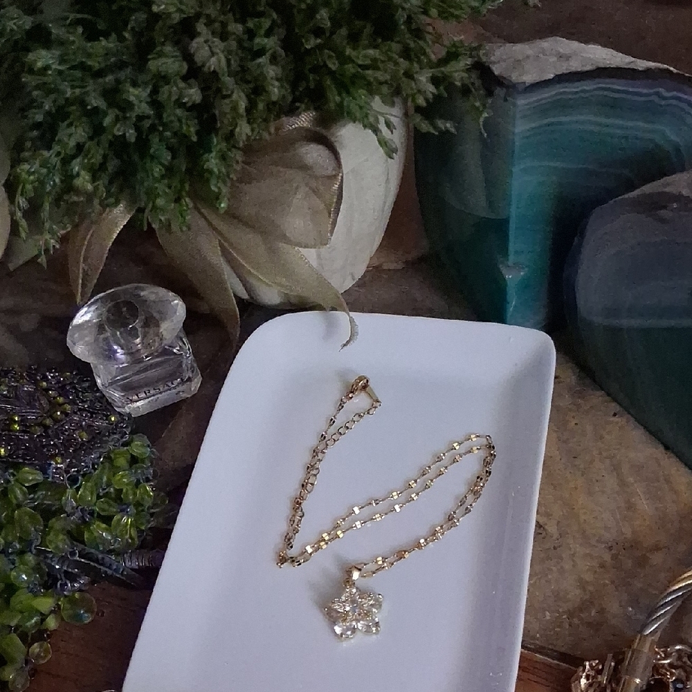Gold Star Pendant Necklace with Clear Stone- Higher Quality No Crap Jewelry